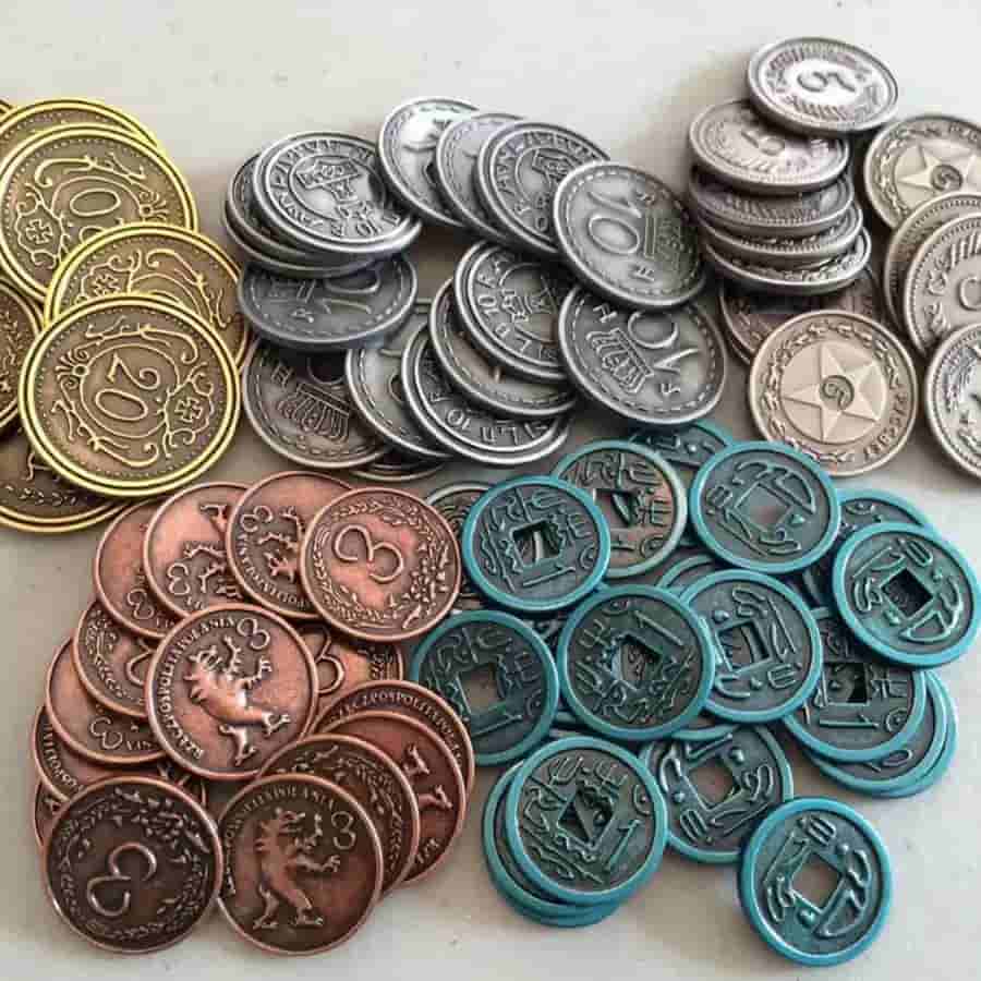 FOX -Scythe and Expeditions Metal Coins