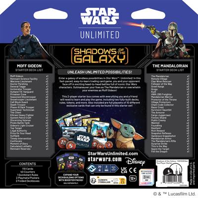 FOX -Star Wars Unlimited: Shadows of the Galaxy - Two Player Starter Decks