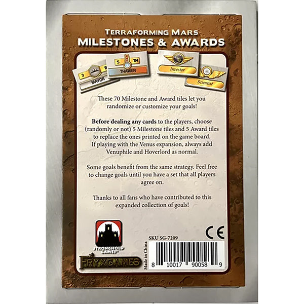 FOX -Terraforming Mars: Milestones & Awards Expansion