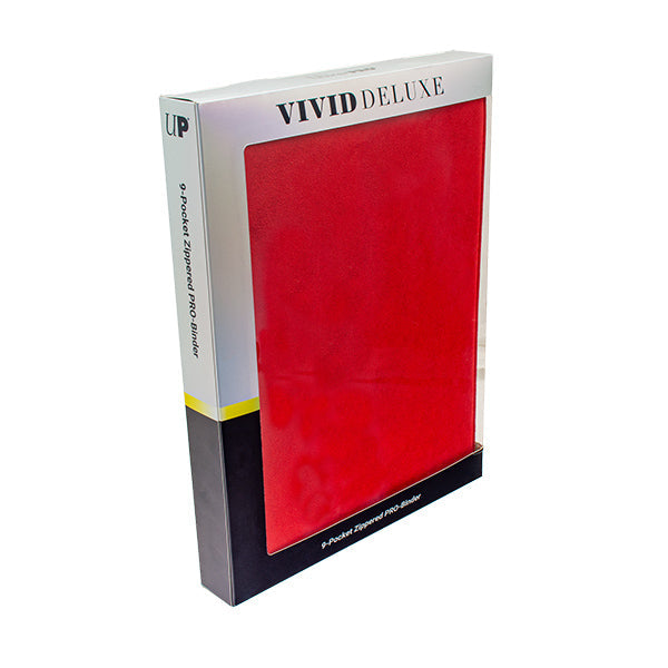 FOX -Ultra Pro: Vivid Deluxe Zippered 9-Pocket PRO-BINDER - Red