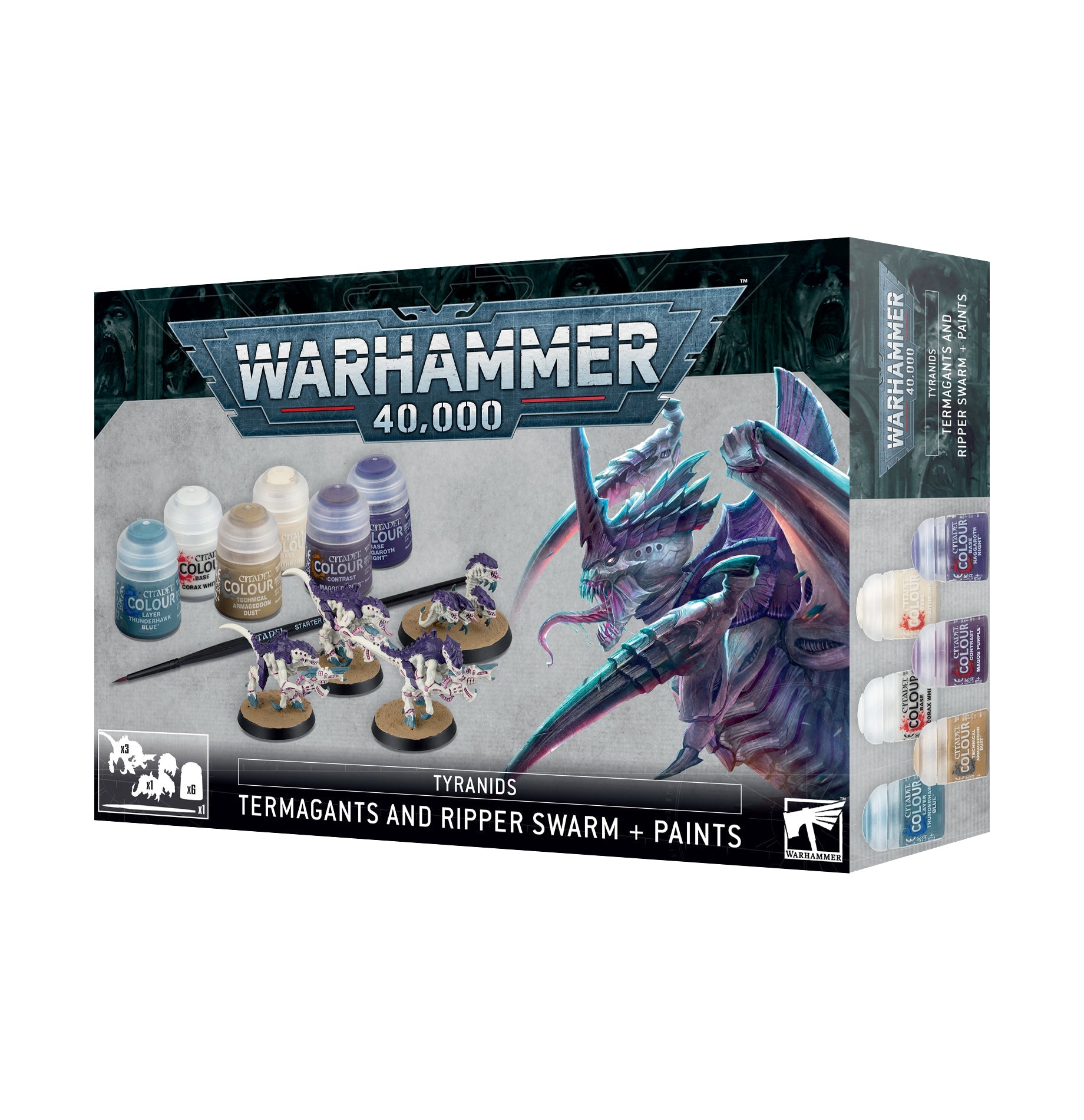 FOX -Warhammer 40K: Tyranids - Termagants and Ripper Swarm + Paints